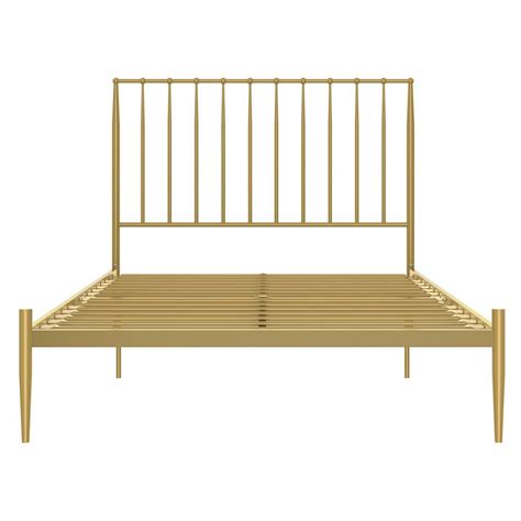 cheap metal beds gold box spring|target gold bed frame.